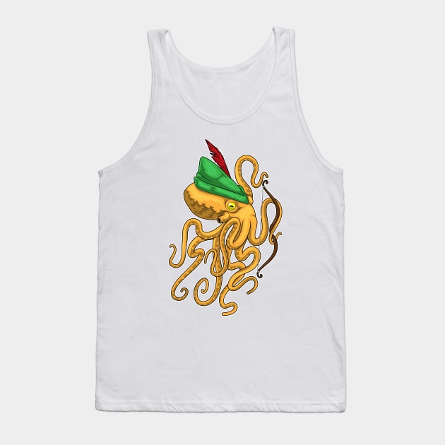 Octopus Archer Bow Tank Top by Markus Schnabel